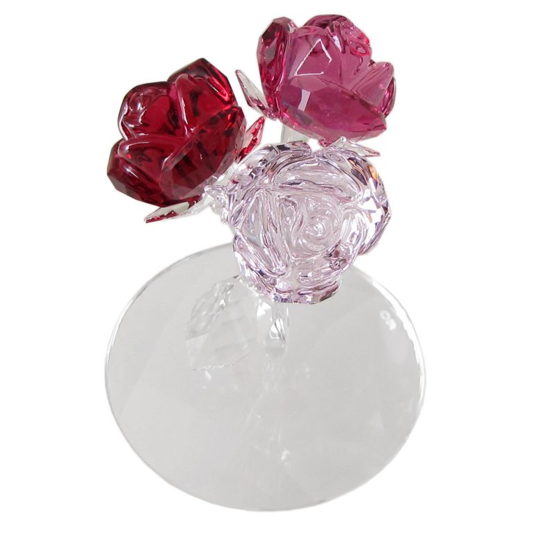 SWAROVSKI Figurine Rose Bouquet Figure Rose Rose Object Ornament 5493707 Personalized | Crystal [Special Wrapping 660 yen (sold separately)]