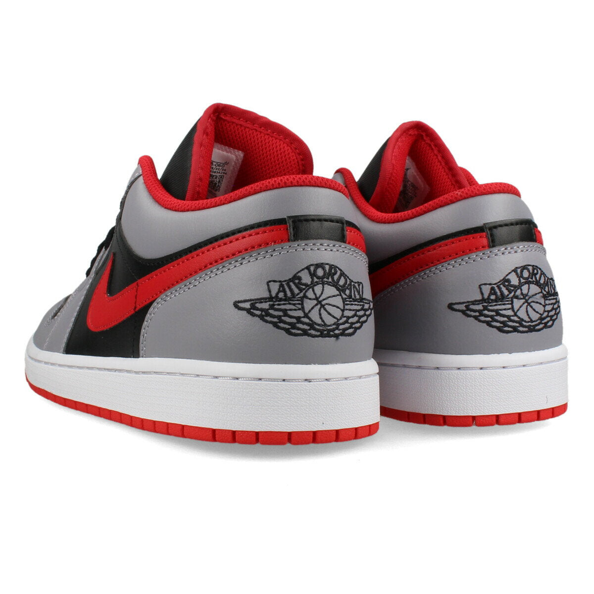 NIKE AIR JORDAN 1 LOW Men's Sneakers Low Cut Black/FIRE RED/CEMENT GREY/WHITE Black 553558-060