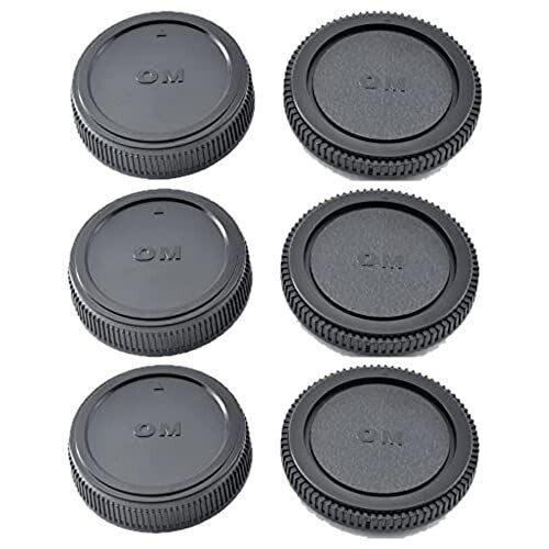 ATAK OLYMPUS OM mount for Four Thirds Mount Compatible OM cap/OM lens rear cap 3pcs & OM body cap 3pcs total 6pcs (OLYMPUS OM mount)