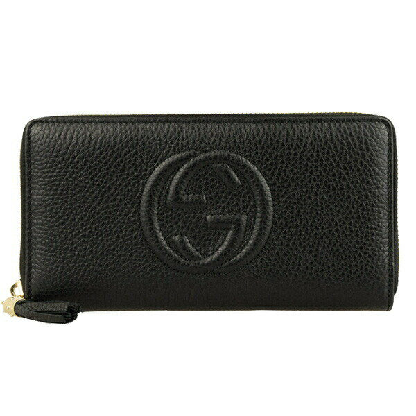 Gucci GUCCI Round Zipper Long Wallet with Shop Bag Outlet SOHO 598187a7m0g1000-zz | Wallet Long Wallet Card Holder Coin Purse Billfold Storage Women's Men's Brand Leather Logo