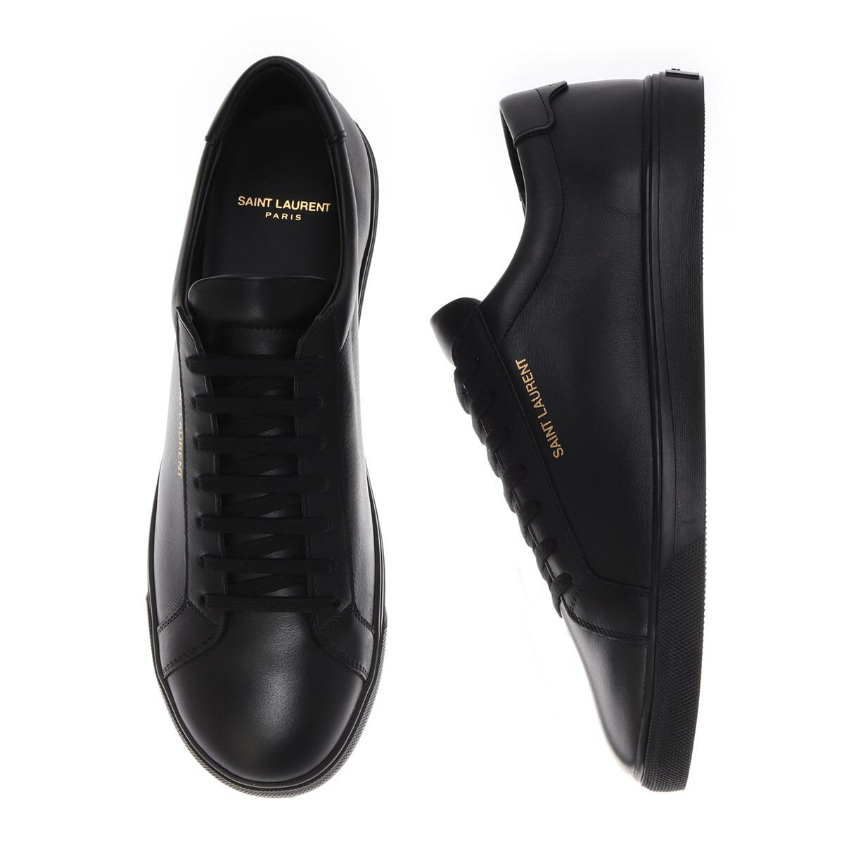 [Outlet] Saint Laurent Sneakers Black Men's Large Size Available 606833 0zs00 1000 ANDY LOW TOP SL SNEAKER [Free Return Shipping]