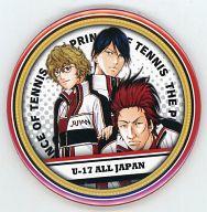 [Usado] Pines con insignia (personajes) Irie, Oni y Tokugawa "Nueva insignia de colección Prince of Tennis" Jump Shop Limited