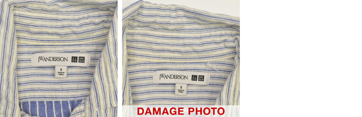 [Used] UNIQLO × JW ANDERSON / Uniqlo × JW ANDERSON switchable striped short sleeve shirt [caccajba-m]