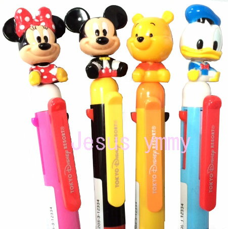 Multifunctional pen, 3 colors of ballpoint pens & mechanical pencils, pencil, Mickey, Minnie, Donald, The Pooh, Tokyo Disney Resort Limited [Catpos compatible] [DISNEY]