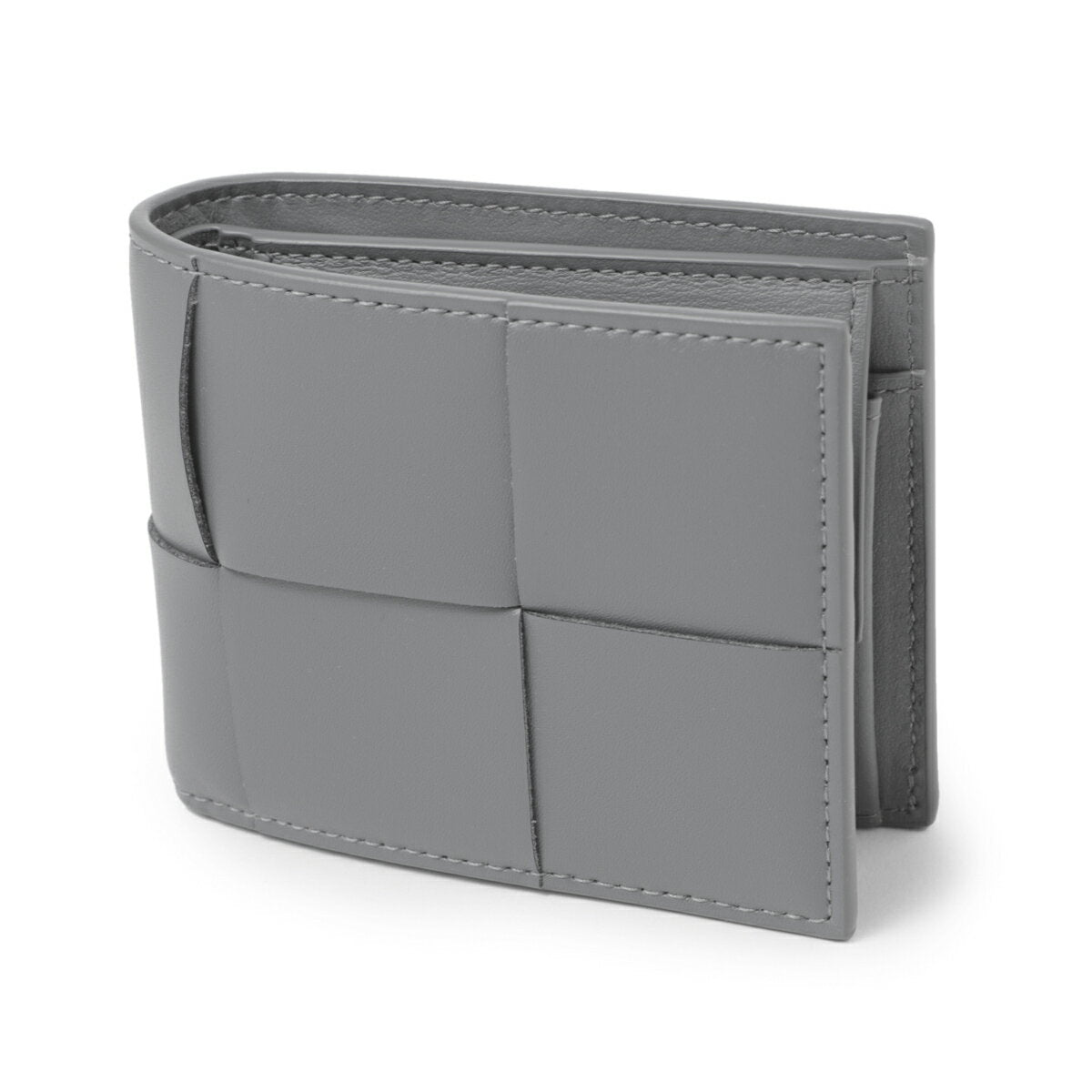 BOTTEGA VENETA Bi-fold Wallet with Coin Purse, Gray 649605 vbwd2 1242 CASSETTE BIFOLD WALLET WITH COIN PURSE [Free Return Shipping] [2023AW]