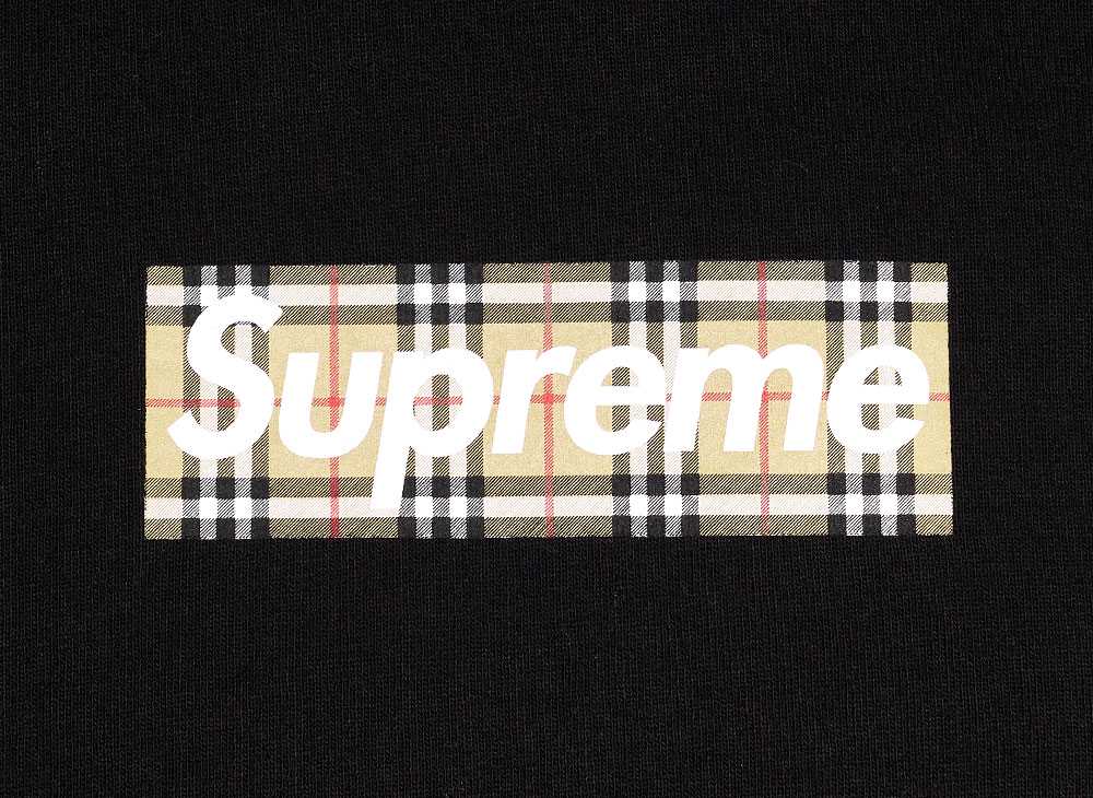 Supreme / Burberry Box Logo Hooded Sweatshirt Black Supreme Burberry Box Logo Hoodie Sweatshirt Black [Used] New and Used