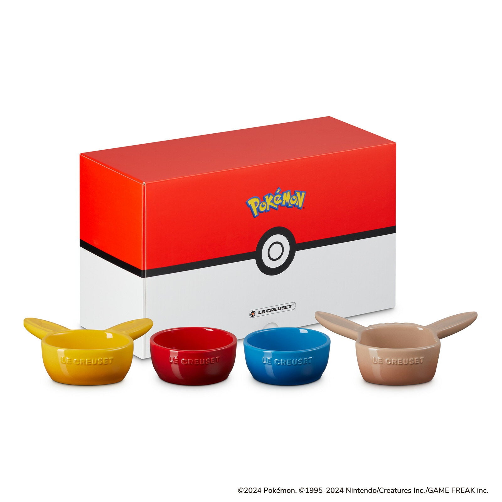 Official Le Creuset | Pokemon Mini Dish (4 pieces) Tableware, Plate, Heat-resistant, Oven-friendly, Stylish, Cute, Present, Gift, Wedding Gift, POKEMON, New Life