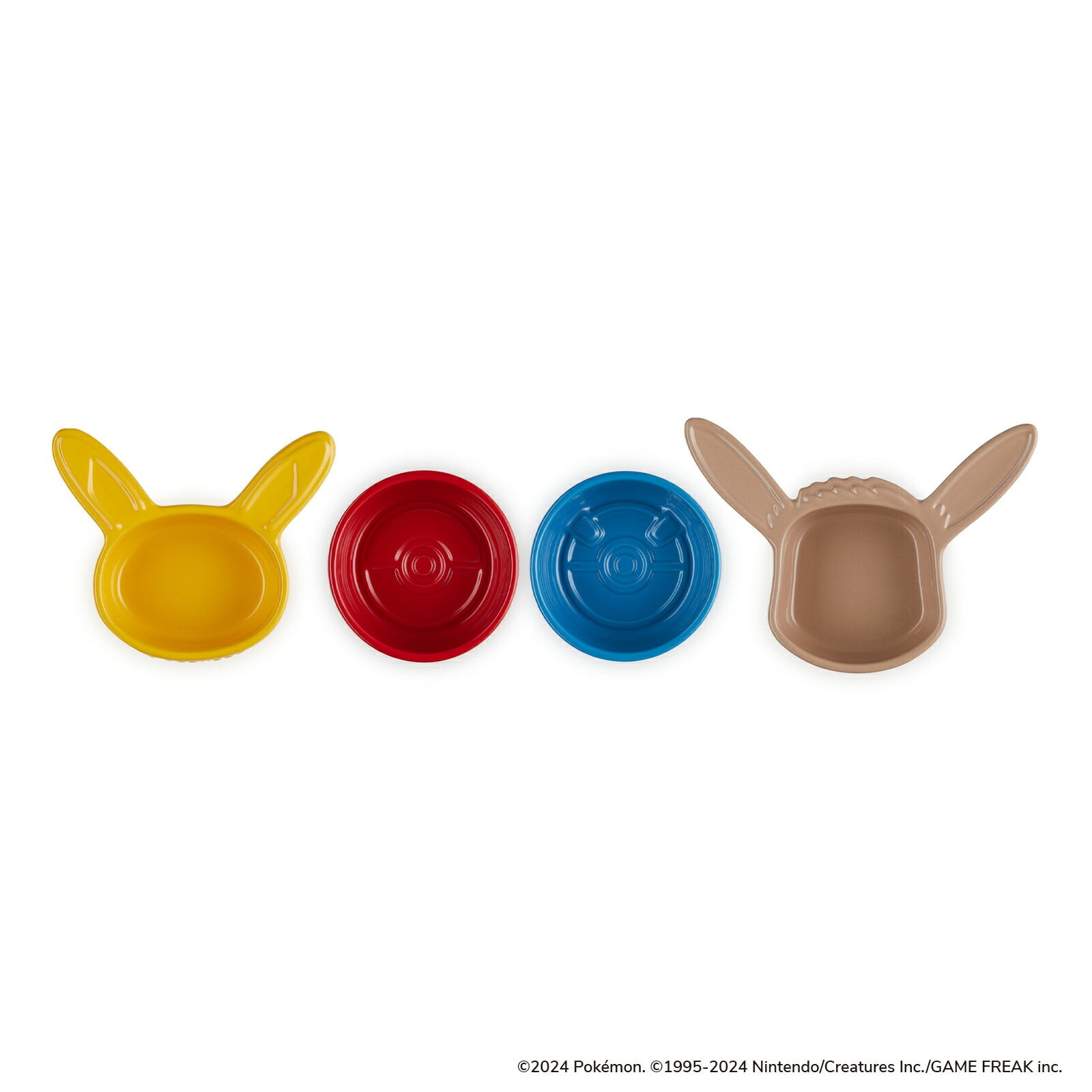 Plato oficial Le Creuset | Pokemon Mini (4 piezas) Vajilla, Plato, Resistente al calor, Apto para horno, Elegante, Lindo, Presente, Regalo, Regalo de boda, POKEMON, Nueva vida