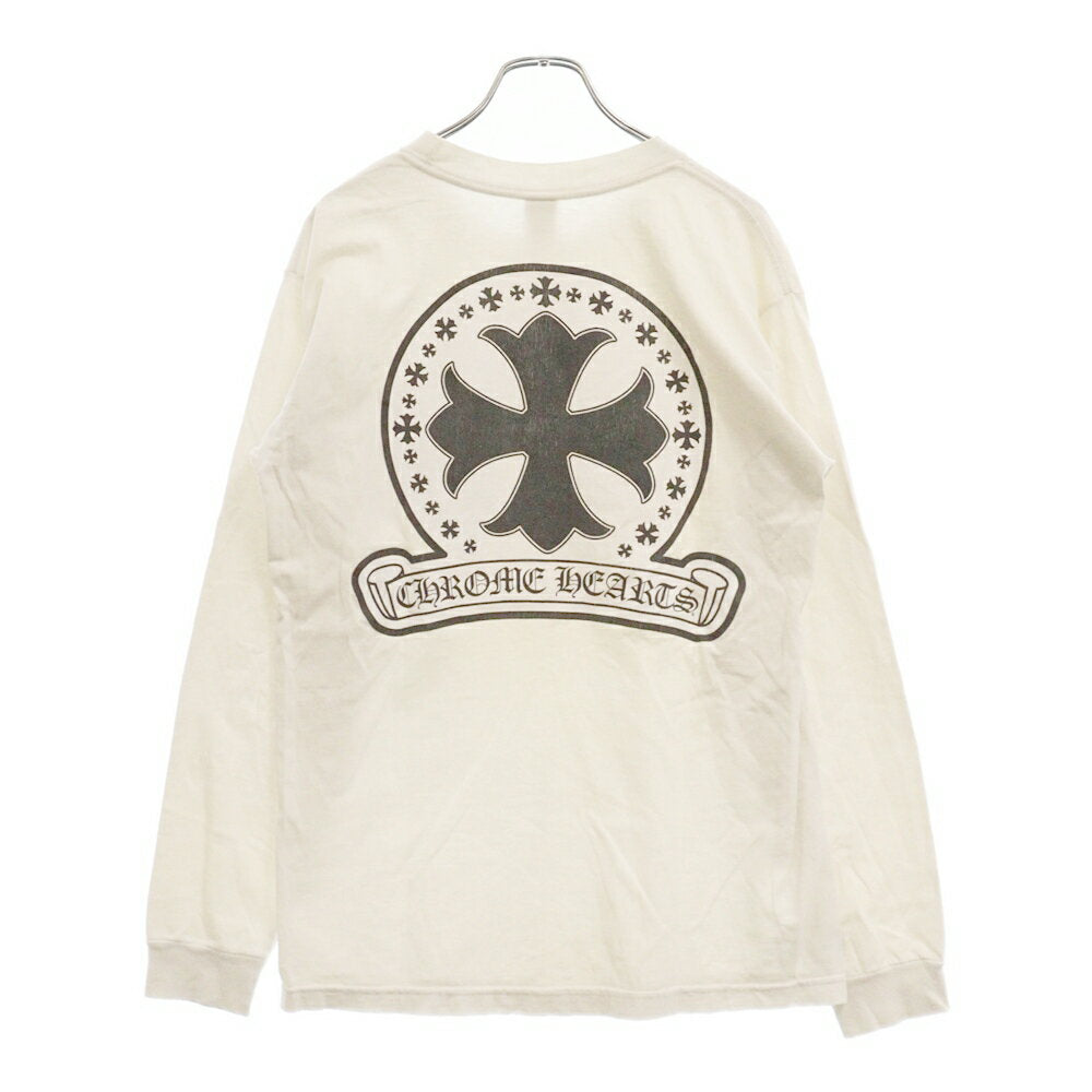 CHROME HEARTS Size: M CH T-SHRT Back print long sleeve T-shirt White [Used] [Condition B] [Color White] [One Style Shinjuku Store]