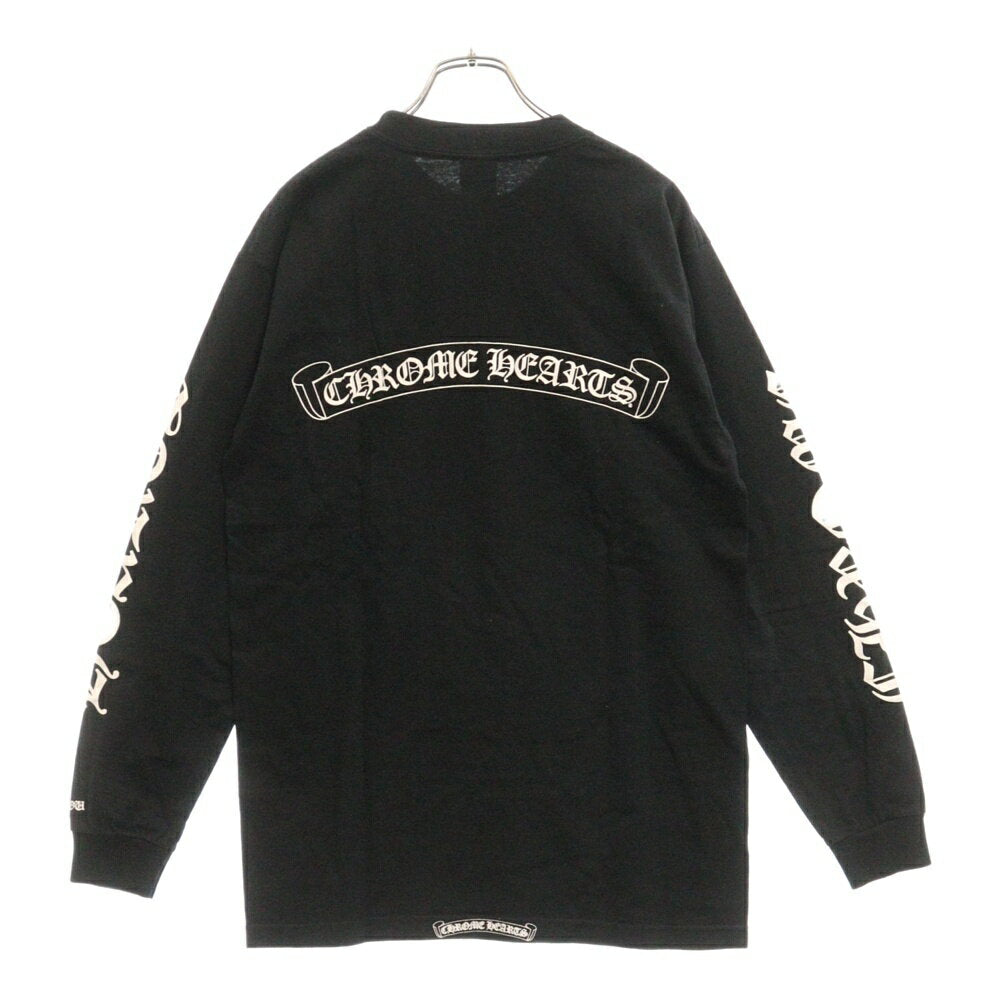 CHROME HEARTS Size: M Old English L/S Tee Old Model Side Logo Back Scroll Print Long Sleeve T-Shirt Black [Used] [Condition B] [Color Black] [Store BRING Sapporo Store]