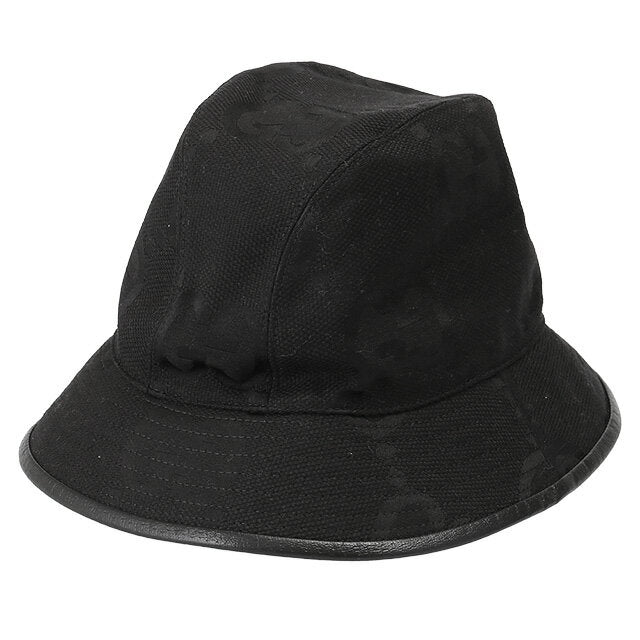 [Premio del mes de marzo y cupón 5% de descuento] Sombrero Gucci / GUCCI "Jumbo GG Canvas Bucket Hat" (Negro) 727563 4HAVS 1060 / NEGRO *NEGRO