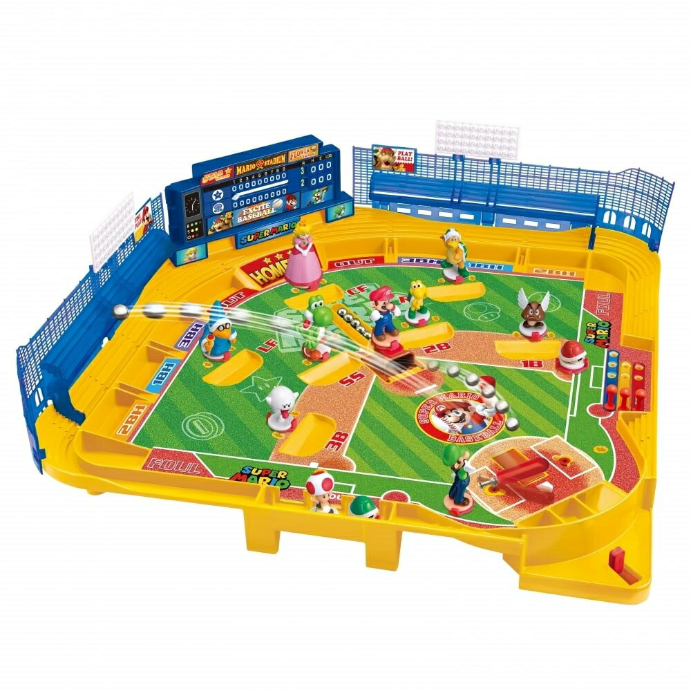 Super Mario Baseball Board | 3D pitching function 9 types of pitching, 12 character dolls included, ages 5 and up