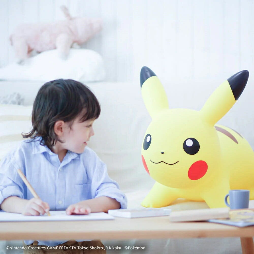 Pokemon Air Pikachu Jugable a partir de 3 años, juguete para montar, equipo de juego de interior, artículos de Pokemon, regalo de cumpleaños, bomba de aire incluida, decoración de interiores