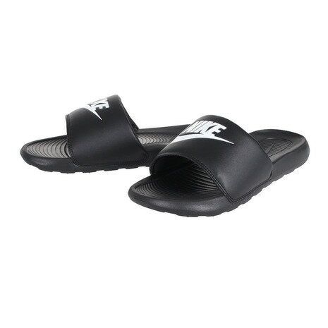 Nike (Men's) Sandals Victory One Slide Black White CN9675-002 Shower Sandals Pool Beach Town Leisure Lightweight