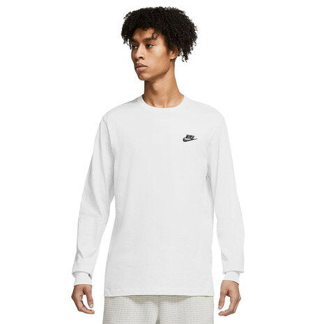 [Hasta 10x puntos ingresando en vivo] Nike (Hombres) Camiseta de manga larga Sportswear Camiseta de manga larga AR5194-100 Blanca Camiseta larga Blanca