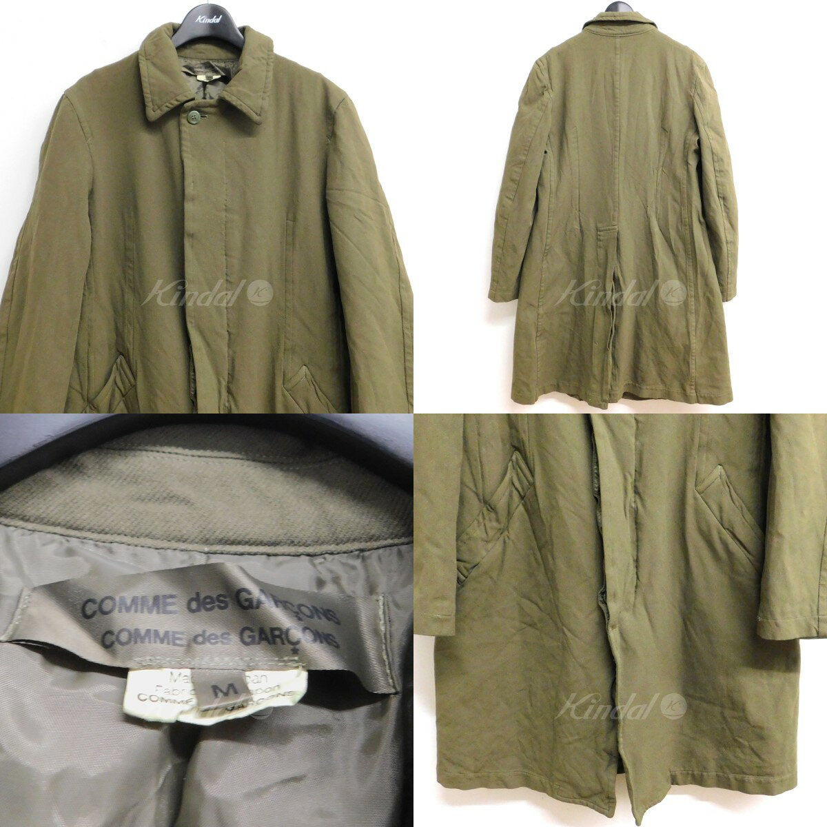 [Used] COMME des GARCONS COMME des GARCONS Poly shrinkable trench coat Olive Size: M [010823] (Comme des Garcons)