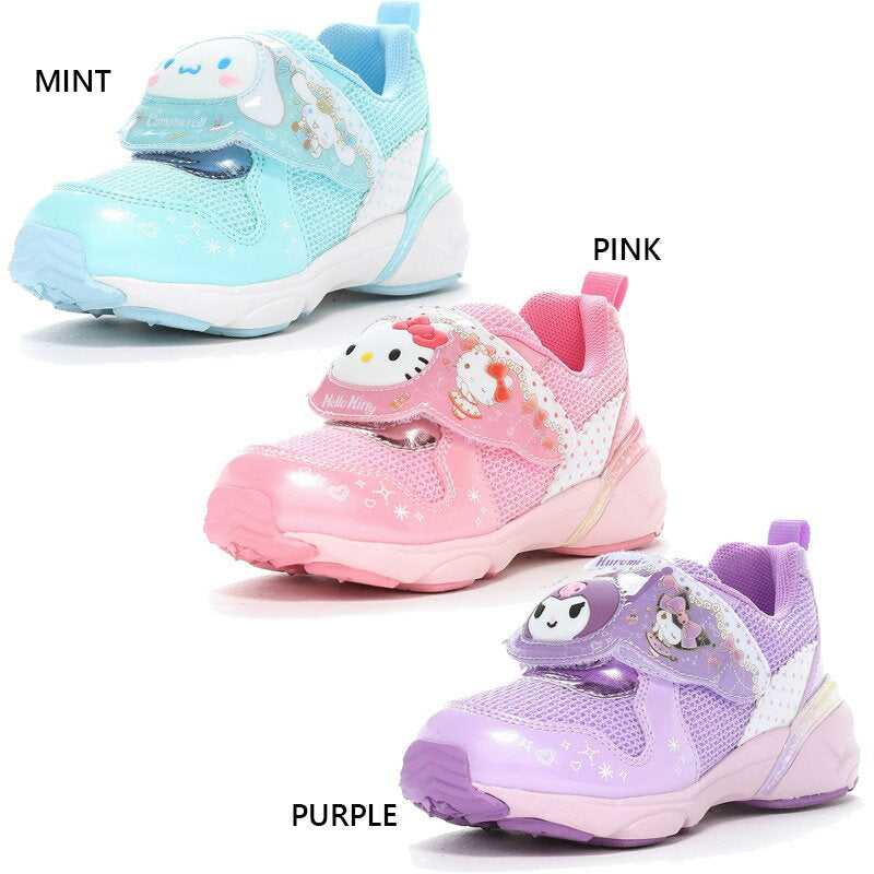 Glows with the LED! Sanrio Junior Kids SA C034 Girls Character Shoes Hello Kitty Cinnamoroll Kuromi Gift Pink Purple Purple Free Shipping Sanrio 12186204 12186207 12186209