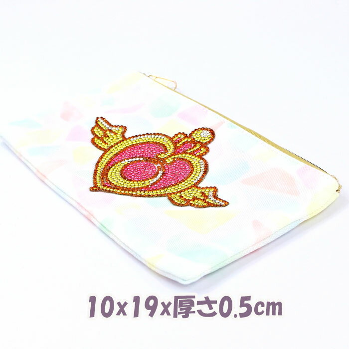 [Free Shipping] Sailor Moon sparkling flat pouch [Compact] / Beautiful warrior pouch Cosmetic pouch Makeup pouch Flat pouch