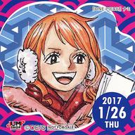 [Used] Stickers/Stickers Nami (2017/01/26) 365 Day Stickers "One Piece" Jump Shop Limited Distribution Item