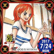 [Used] Stickers/Stickers Nami (2017/07/24) 365 Day Stickers "One Piece" Jump Shop Limited Distribution Item