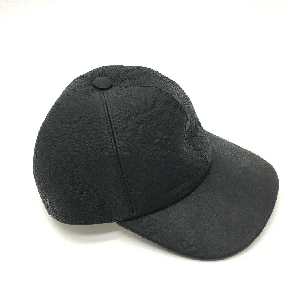 LOUIS VUITTON MP2605 Monogram Casquette 1.1 Leather Cap Hat Torillon Leather Men's Noir Black [Used]