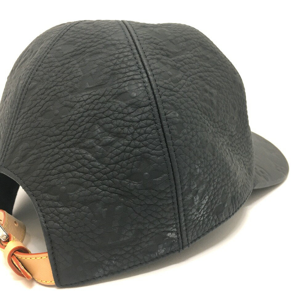 LOUIS VUITTON MP2605 Monogram Casquette 1.1 Leather Cap Hat Torillon Leather Men's Noir Black [Used]