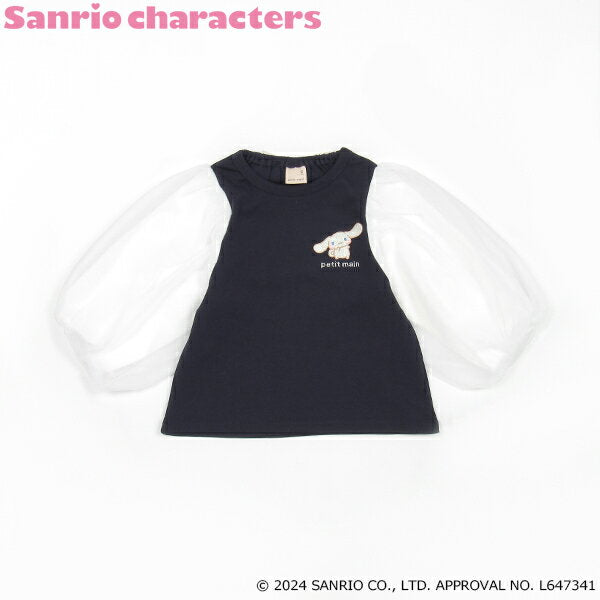 Petit main [Sanrio Characters] Tulle puff sleeves 8/4 length T-shirt