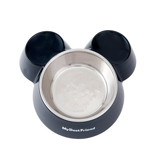 Pet tableware, bowl, bait holder, plate, Mickey, black, Tokyo Disney Resort, souvenir [DISNEY]