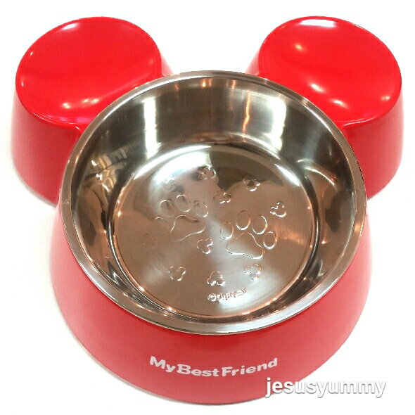 Vajilla para mascotas, cuenco, porta cebo, plato, Mickey, rojo, Tokyo Disney Resort, souvenir [DISNEY]