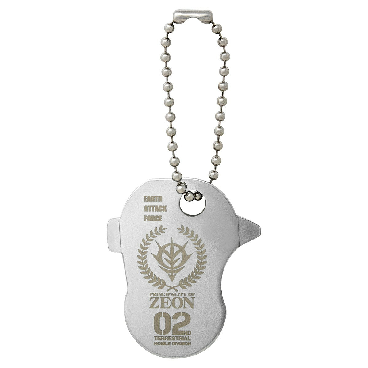 Key Tool Zeon Principality Model Stylish Gundam Dog Tag Cool Screwdriver Outdoor Coin Driver Keychain Necklace Accessories Laser Marking Engraving Carry