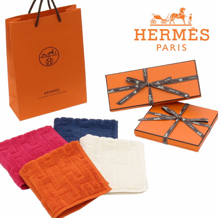 HERMES HERMES Stairs Hand Towel Handkerchief Gift Cute Large Size Brand Present Luxury Thick Size Gift Stylish Cute Baby Gift Men's Women's