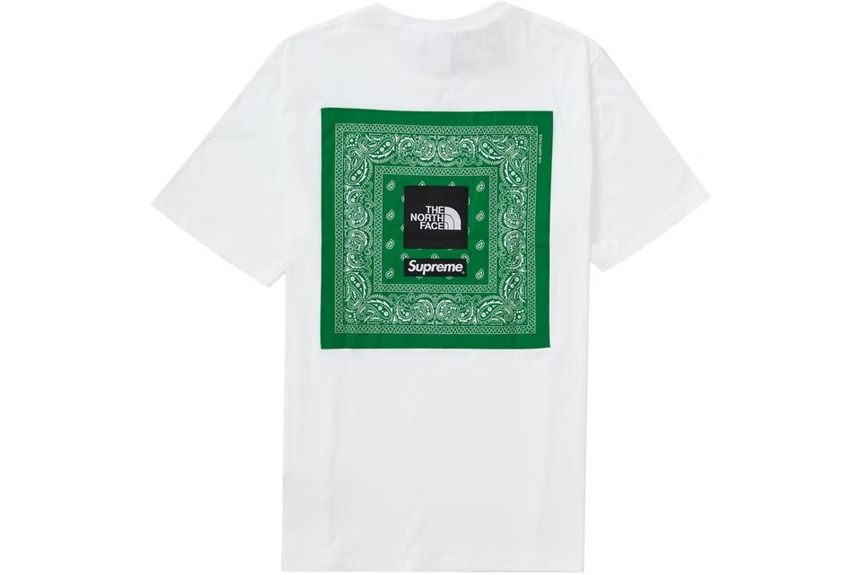 Supreme / The North Face Bandana Tee White Supreme The North Face Bandana T-shirt White S M L XL [Used] New and Used