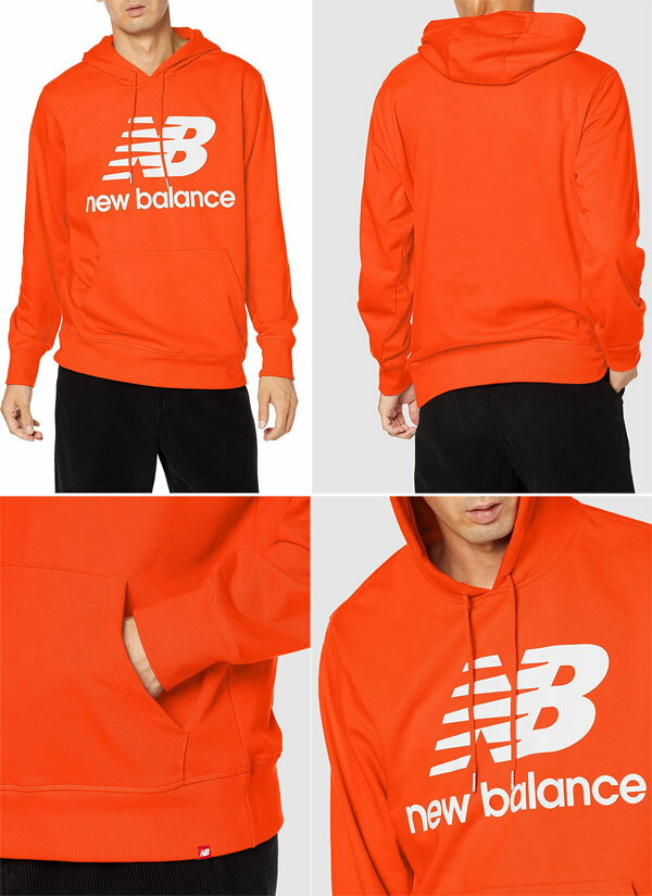 ★In stock, ready to ship★Free shipping★Special price/60% off clearance/Sale under half price★▼NewBalance▼NewBalance AMT03558 Sweat Producer Hoodie Hoodie [Black/Blaze/Feded Cobalt