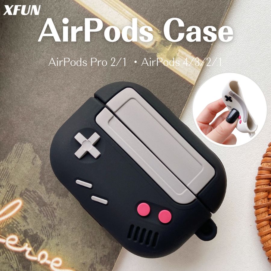 AirPods case soft silicone airpods pro case game console airpods cover charging compatible earphone case cool earphone cover airpods case game boy 1st generation 2nd generation 3rd generation earphone