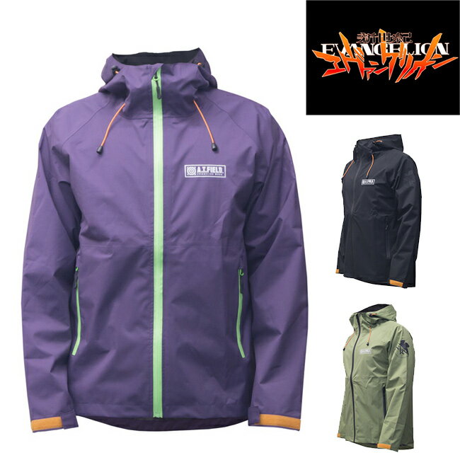 Evangelion Collaboration Rain Parka [ATF-01] A.T.FIELD | Rain Suit Rainwear Jacket Eva Rainwear Men's Women's Mountaineering Breathable Outdoor Lightweight Long Sleeves Not Stomaching Resistant Plum