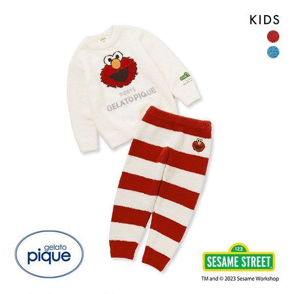 35% OFF gelato pique kids & baby gelato pique kids & baby [SESAME STREET] [KIDS] Jacquard pullover & long pants set Gelato pique 2 colors XXS-S