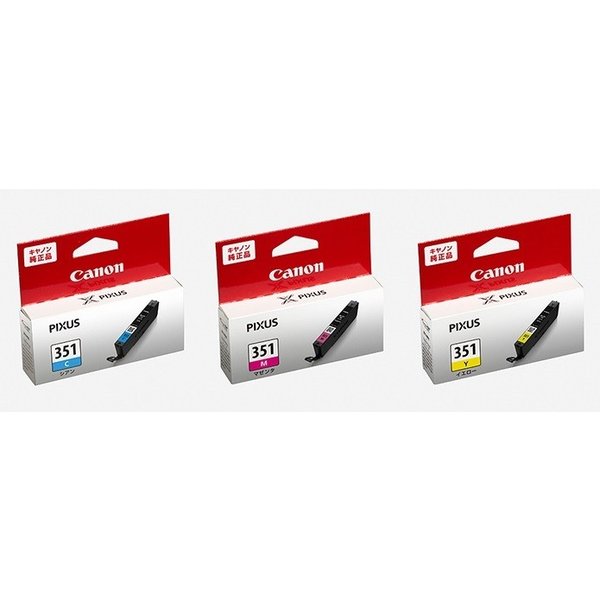 BCI-351C BCI-351M BCI-351Y CANON Ink Cartridge Genuine Product Set of 3