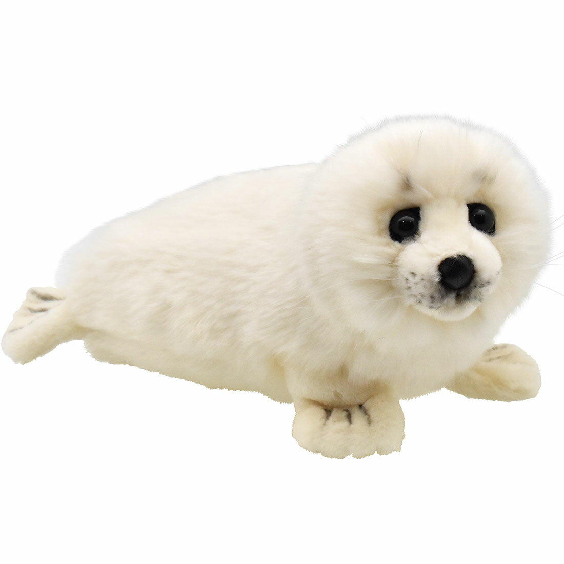 HANSA 3767 White Seal 29 L29 (cm) Plush toy Hansa Christmas Birthday Present Animal Dog Cat Bird Rabbit Penguin Animal Figurine Doll Figure KOESEN Large Mascot Life-sized Large