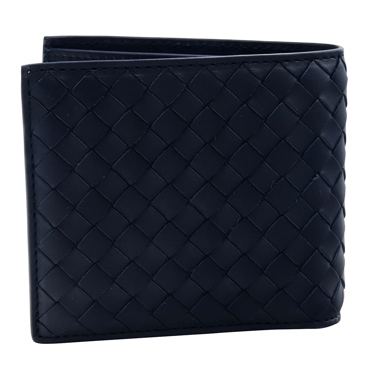 [Name engraving] Bottega wallet for men, bi-fold brand, Bottega Veneta, bi-fold wallet, bottega veneta, genuine leather, dark navy, classic blue, 193642, V4651, 8838, Bottega Veneta, engraved