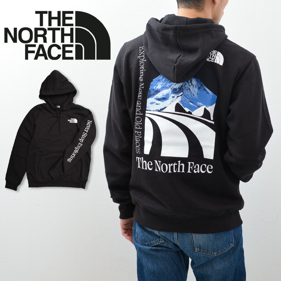 [Up to 2000 yen off with coupon Super Sale] The North Face Men's Hoodie Back Print THE NORTH FACE Pullover Sleeve Logo Fleece-lined Hoodie Women's NF0A811R