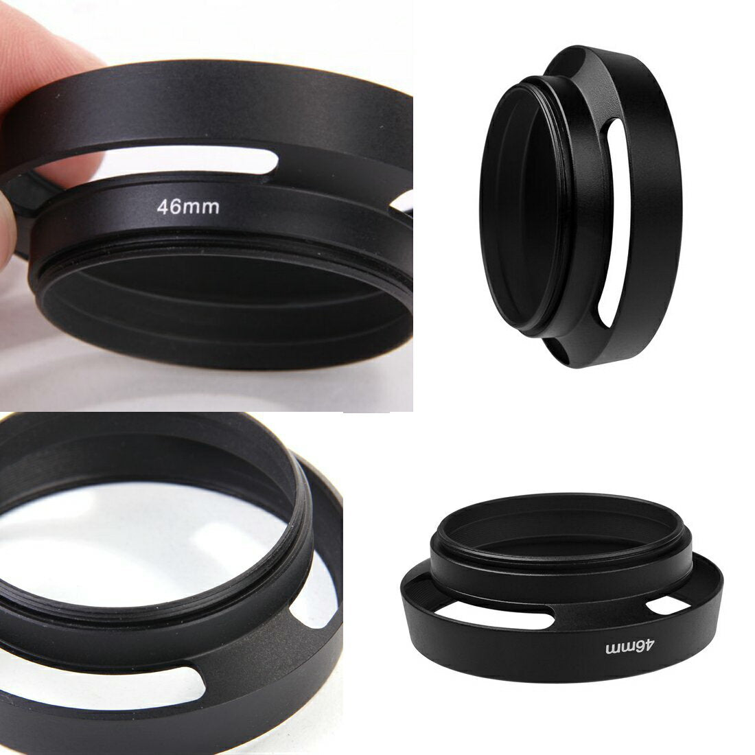 46mm general purpose lens hood camera lens black Canon Nikon Olympus Other Free shipping