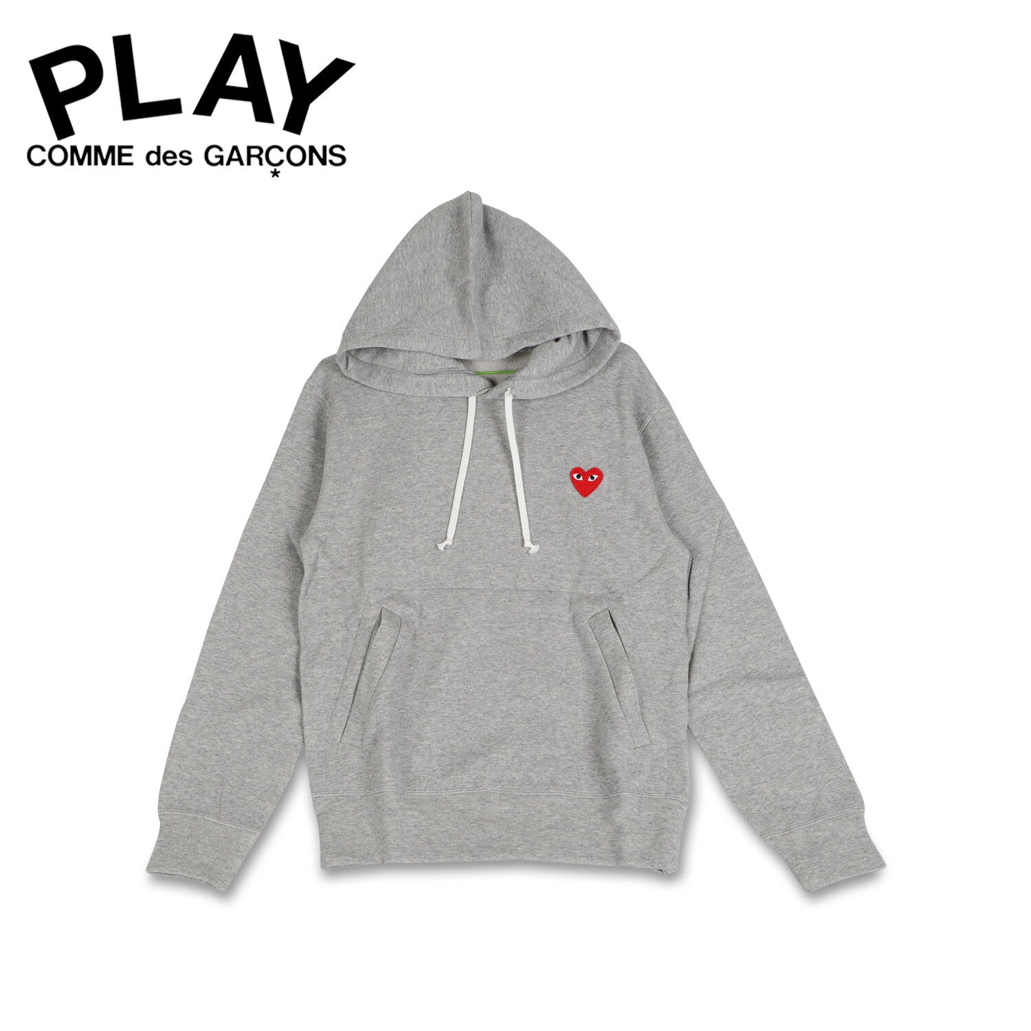 [Coupons for up to 1000 yen off are now available until 11:59 on 3/11] Play Comme des Garcons Hoodie Sweat Pullover Men's RED HEART PLAY HOODED SWEATSHIRT Gray T170