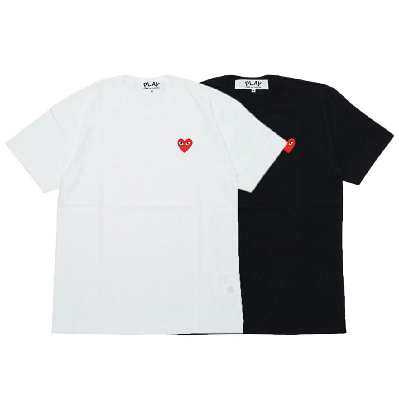 COMME des GARCONS PLAY AZ-T108 Short Sleeve T-Shirt Red Heart Men's Brand One Point Unisex Redheart Plain Black White