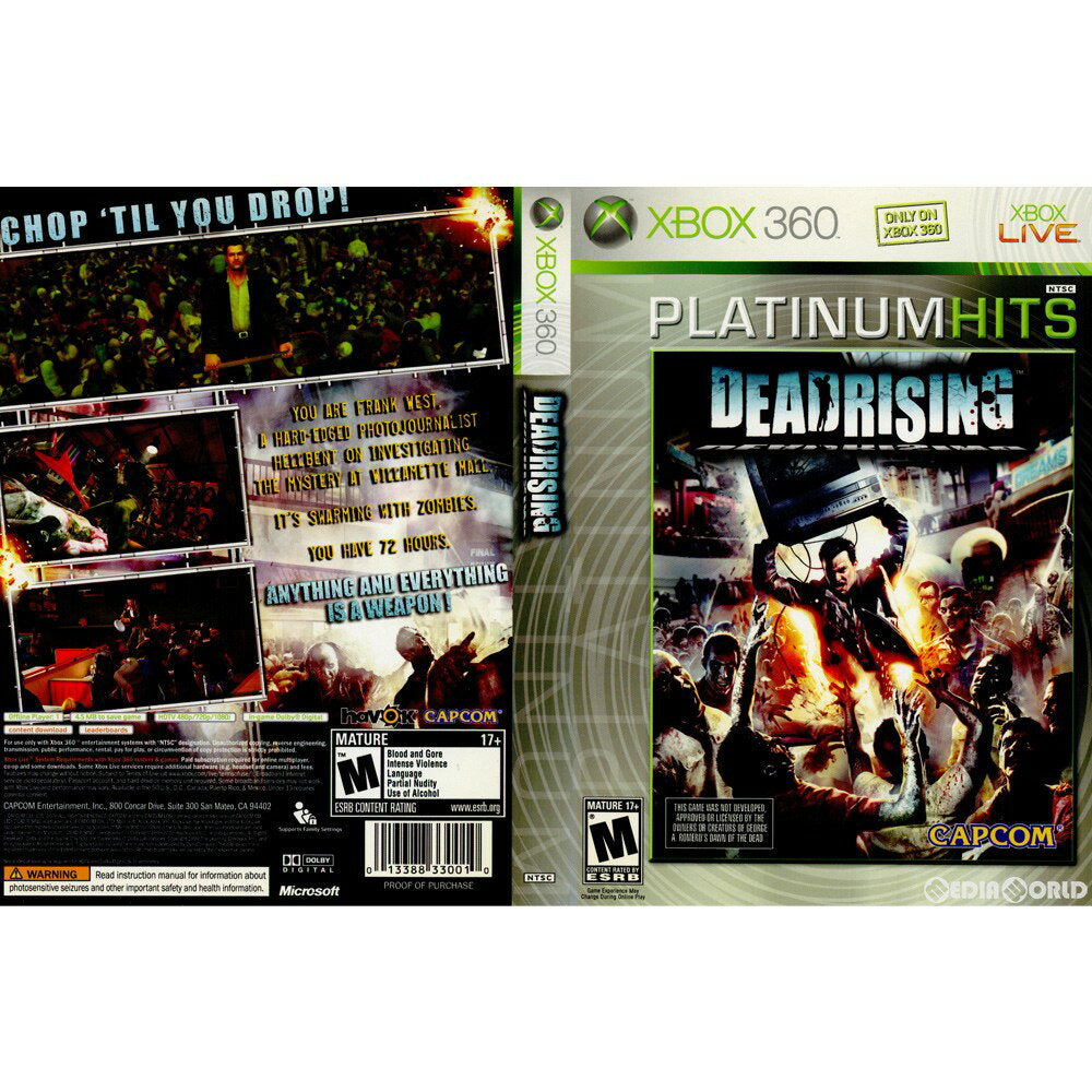 [Used] [Xbox360] DEAD RISING PLATINUM HITS North American Edition Capcom (20060808)