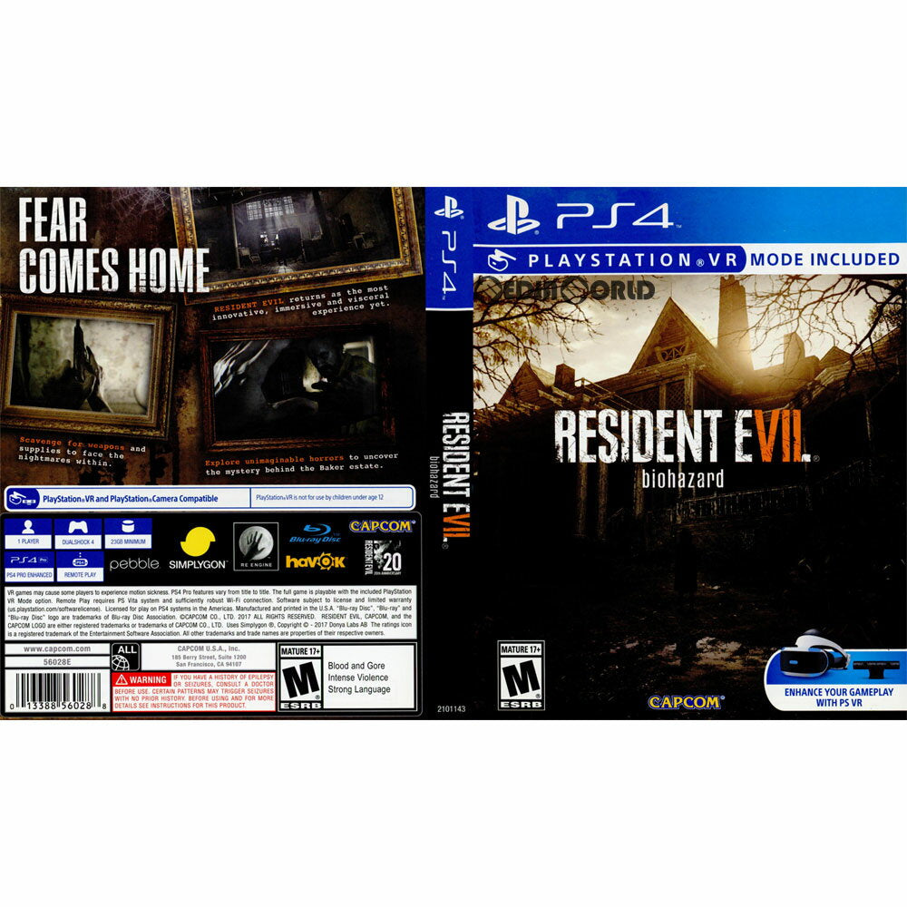 [Used] [PS4] RESIDENT EVIL 7 biohazard (North American version) (2101143) Capcom (20170124)