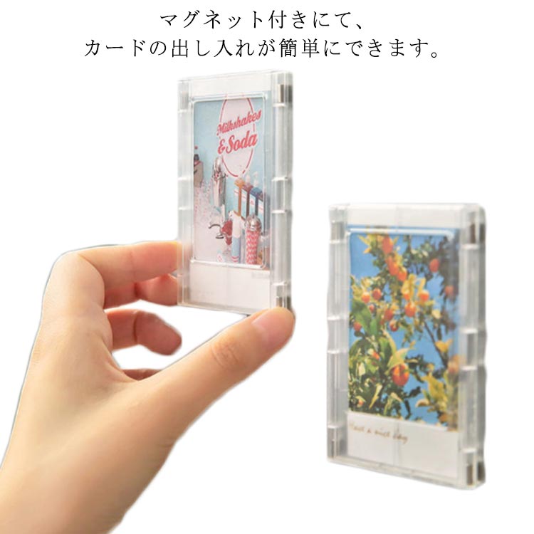 Trading Card Case Mini Size Idol Korean Acrylic Magnetic Holder Storage Compact Korean Wave K-POP Clear Case