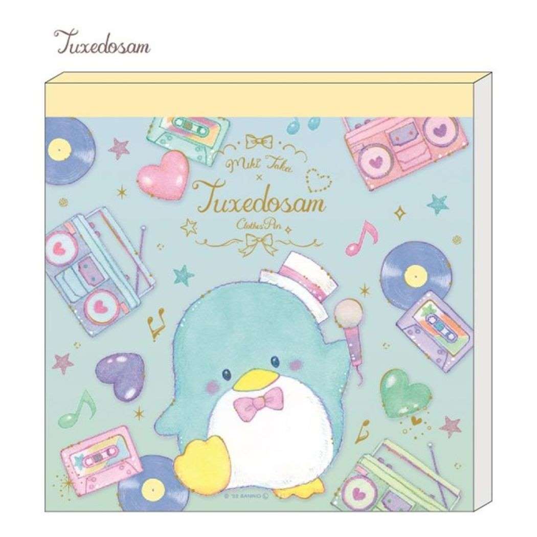 Tuxedo Sam Takei Miki Notepad Memopad Pop Music New School Sanrio Close Pin Collaboration Stationery New Semester Preparation Stationery Girly Illustration Goods Mail-Can be CinemaCo