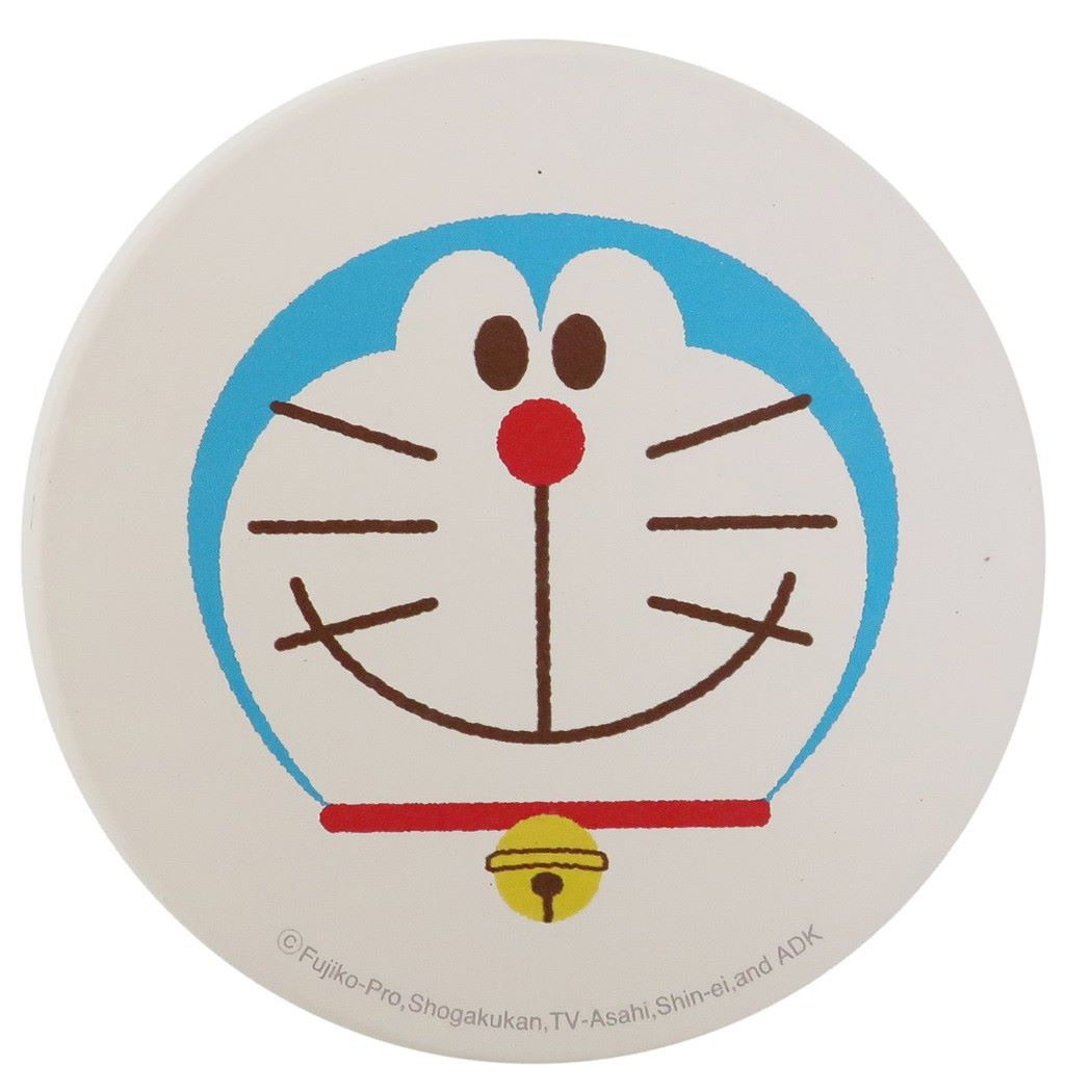 Doraemon Water-absorbing Coaster Tableware Face Fujiko F Fujio Kim Jong Pottery Present Anime Character Goods Mail-order Cinema Collection Boy Girl Gift White Day