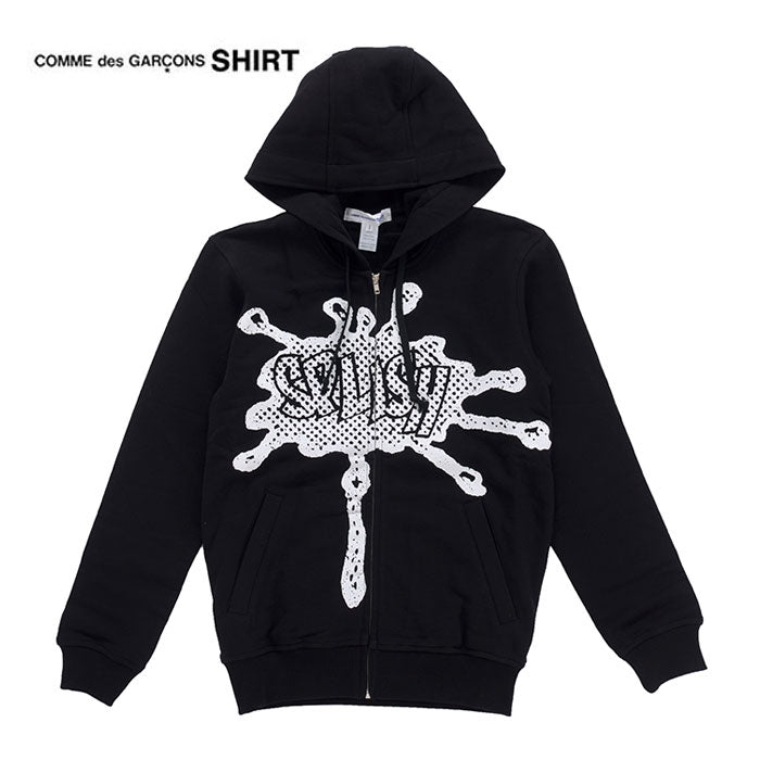 [Rakuten Super Sale Price] COMME des GARCONS SHIRT Zip Hooded Sweatshirt FI T001 S22 1 Hoodie Black Mode