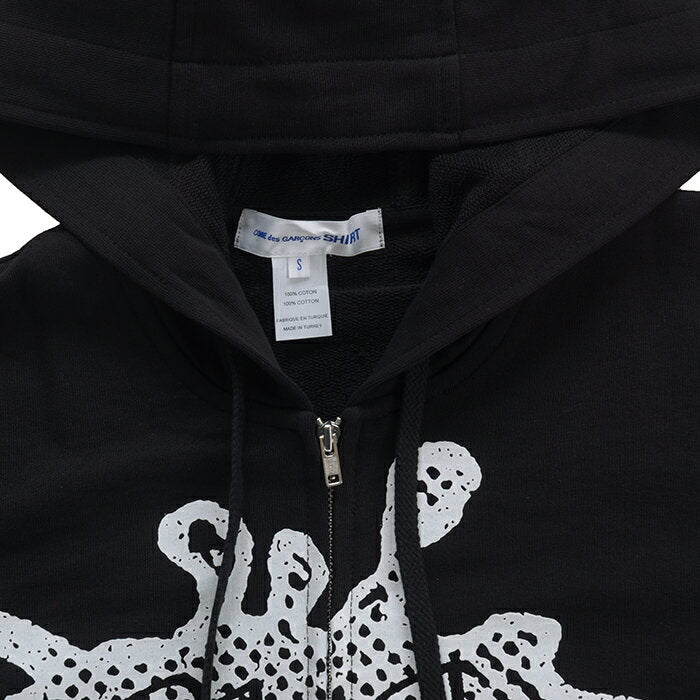 [Rakuten Super Sale Price] COMME des GARCONS SHIRT Zip Hooded Sweatshirt FI T001 S22 1 Hoodie Black Mode